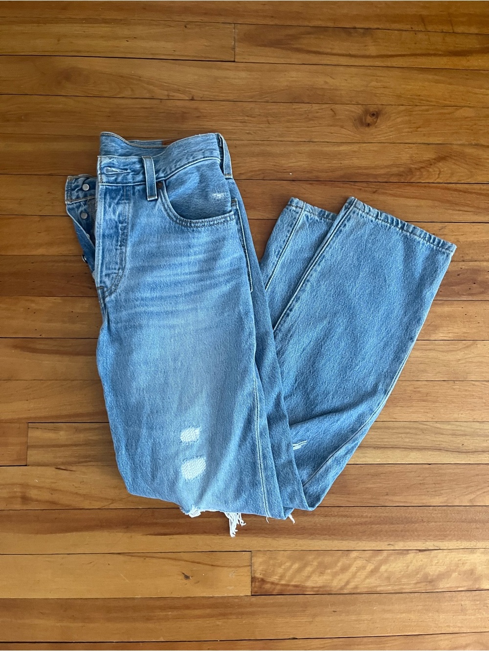 Levi’s 501 Light Wash Straight Leg Denim Jeans